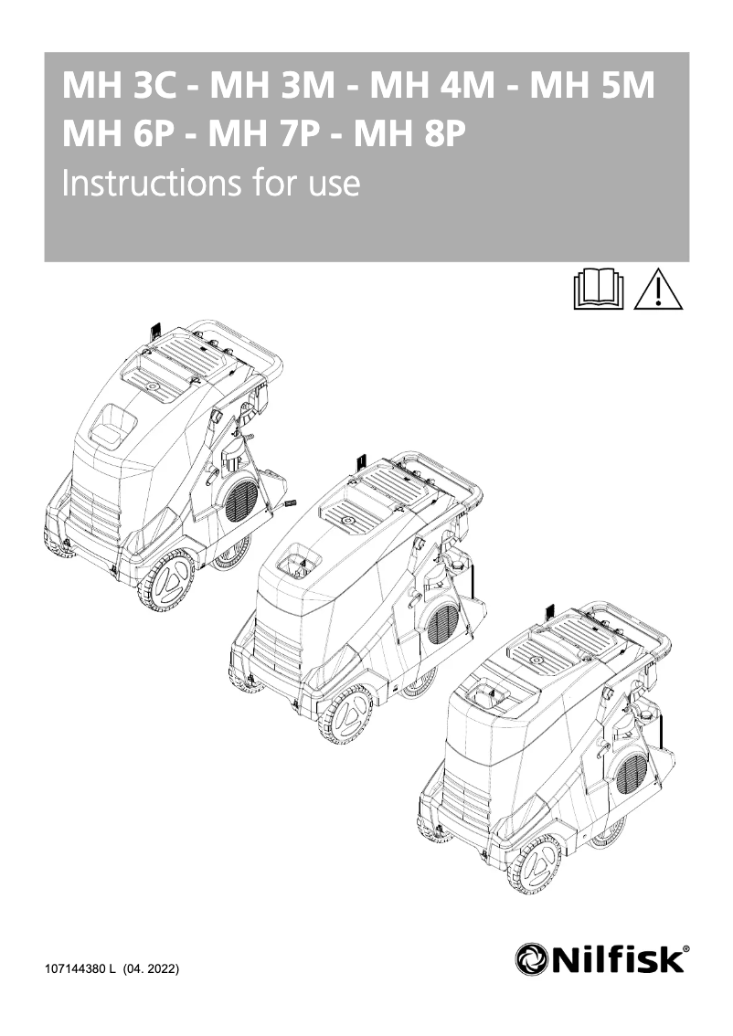 Page 1 de la notice Manuel utilisateur Nilfisk MH 3