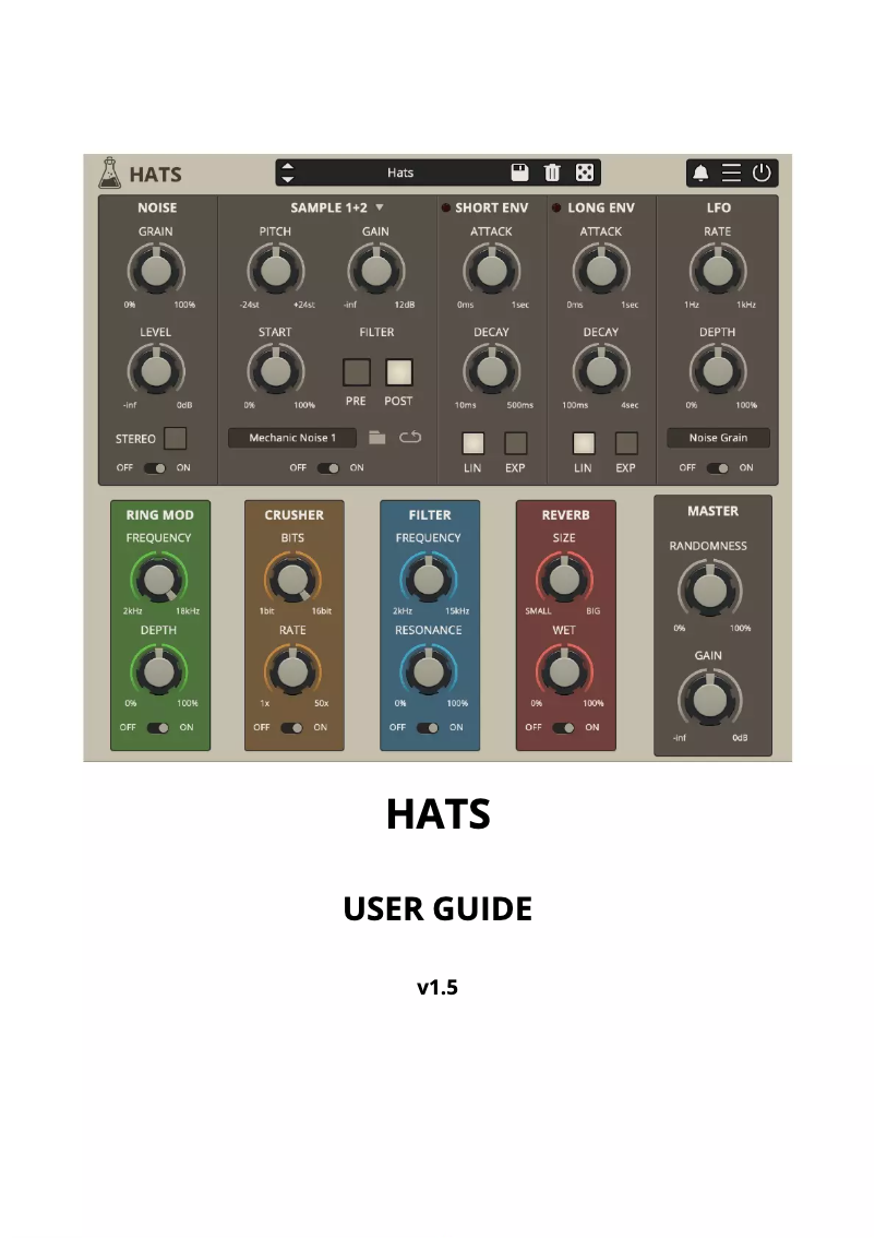 Page n°1 - Manuel utilisateur AudioThing Hats