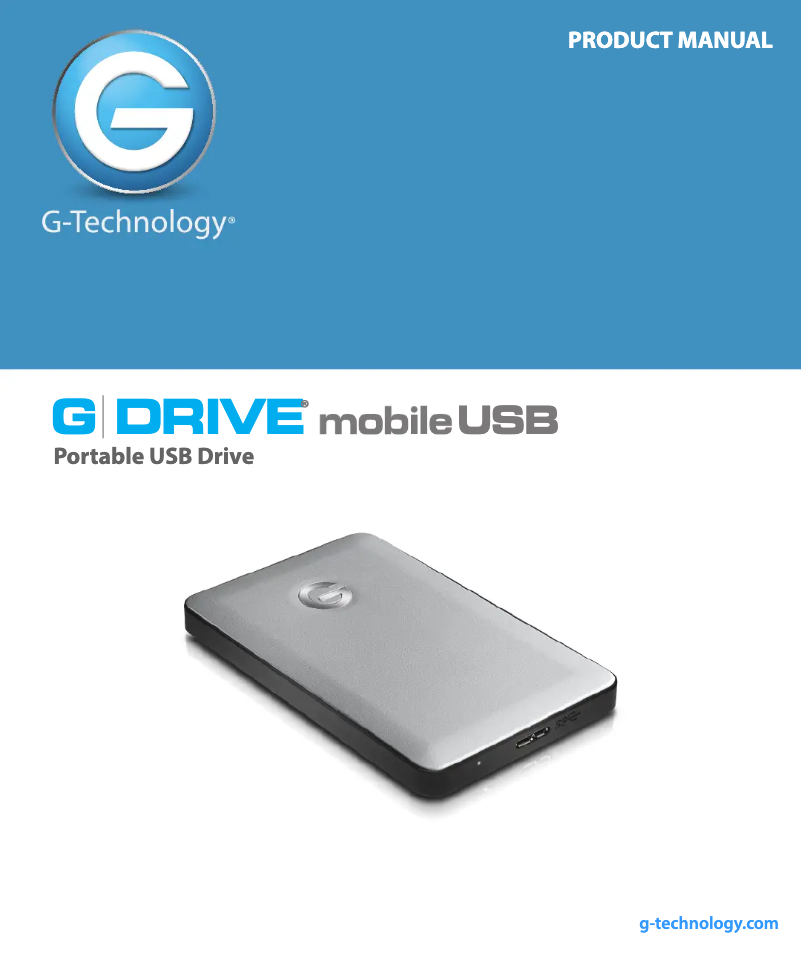 Page n°1 - Manuel utilisateur G-Technology G-DRIVE mobile USB-C