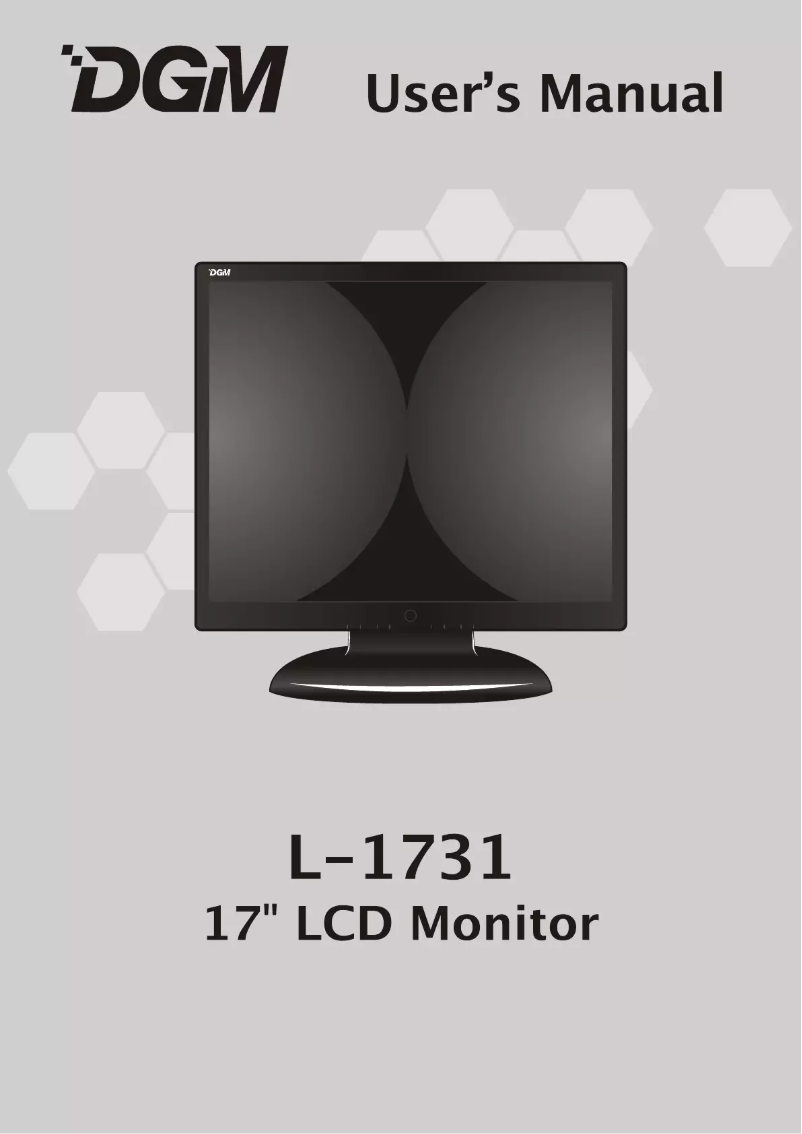 Page n°1 - Manuel utilisateur DGM L-1731