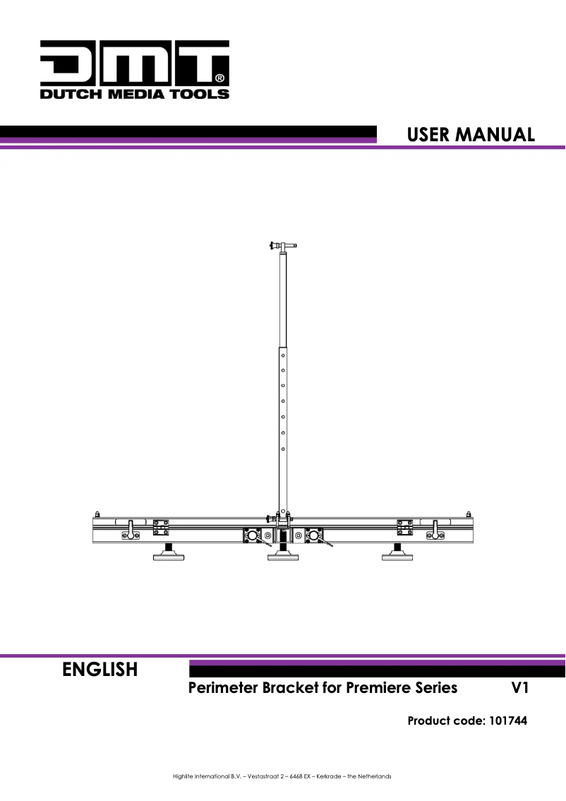 Página 1 del manual Manual de usuario DMT Perimeter Bracket for Premiere Series