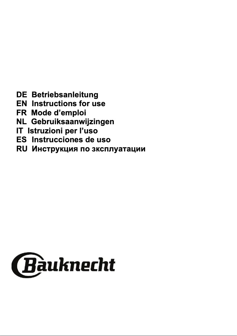 Page 1 de la notice Manuel utilisateur Bauknecht DBAH 64 LM X