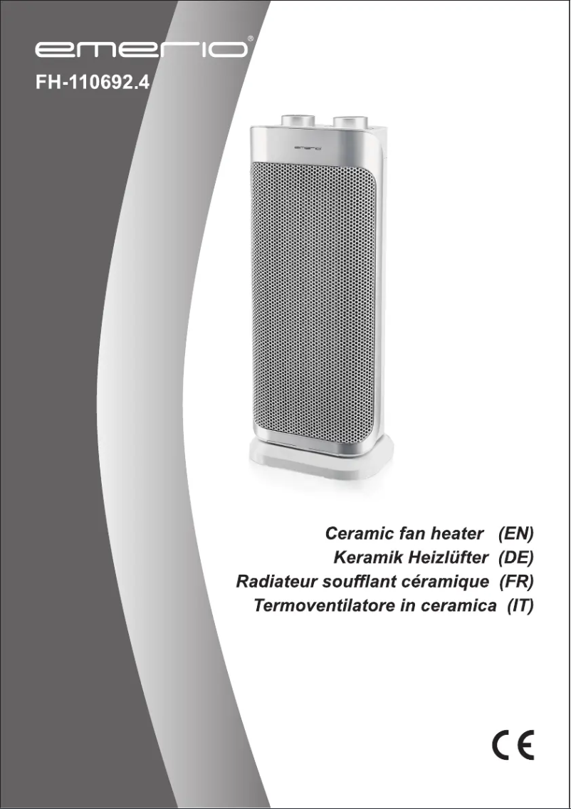 Page 1 de la notice Manuel utilisateur Emerio FAN-110692