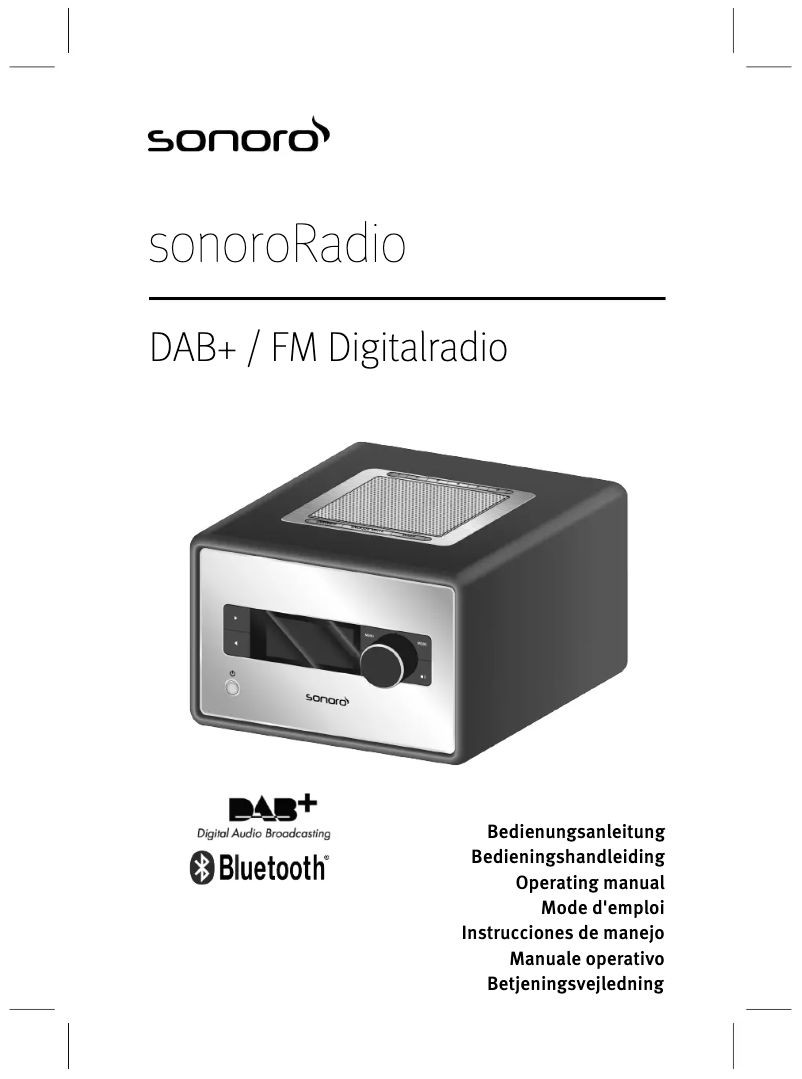 Page n°1 - Manuel utilisateur Sonoro Radio SO-110