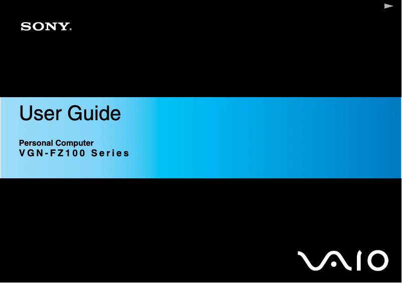 Página 1 del manual Manual de usuario Sony Vaio VGN-FZ160E
