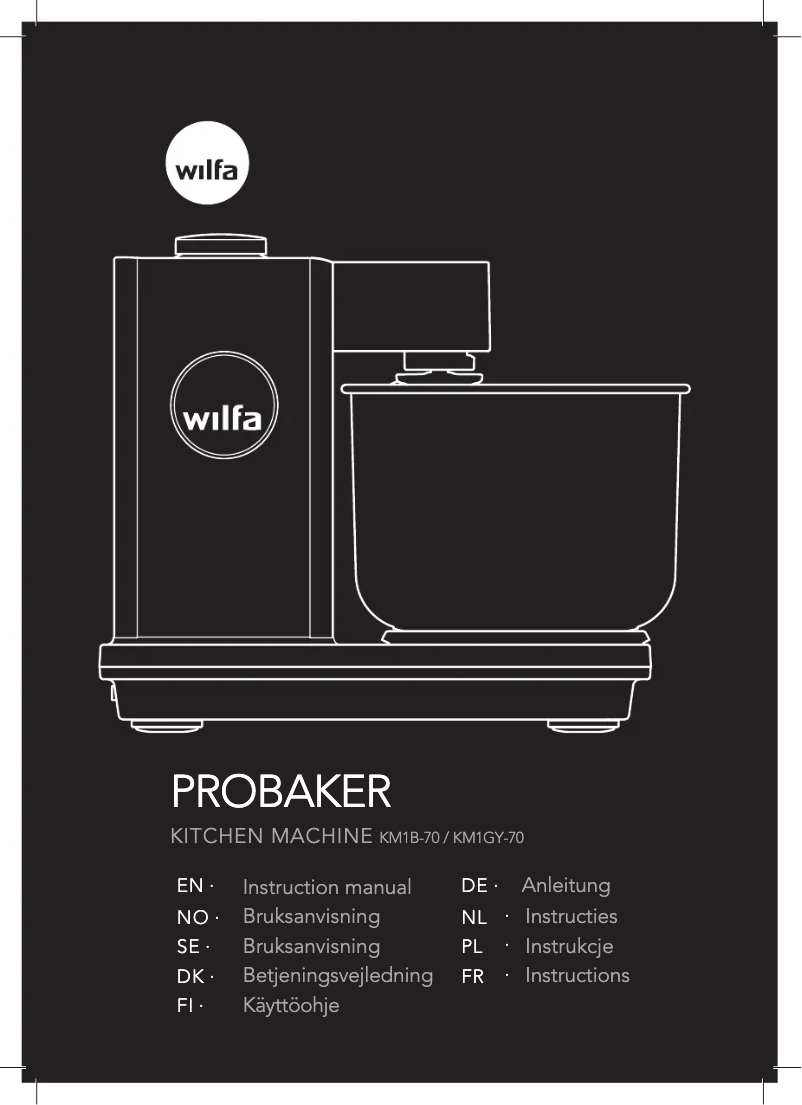 Página 1 del manual Manual de usuario Wilfa ProBaker KM1GY-70