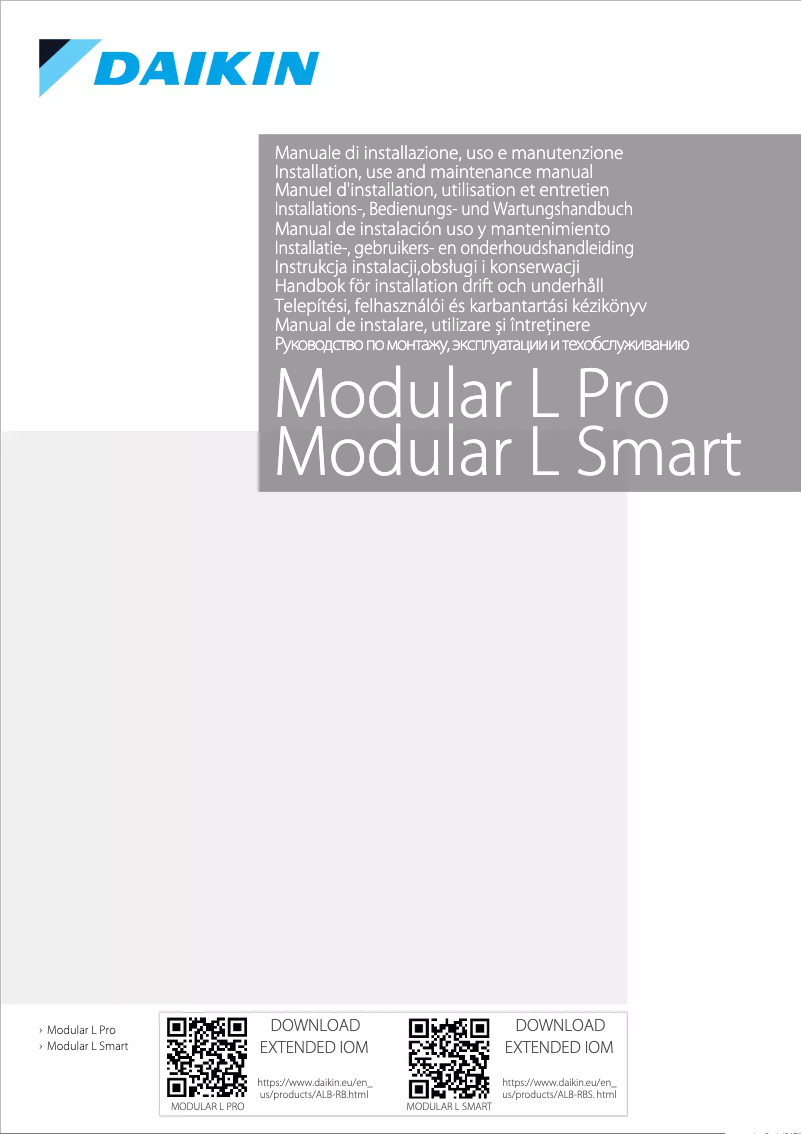 Page 1 de la notice Manuel utilisateur Daikin ALB05RBSNADBT01