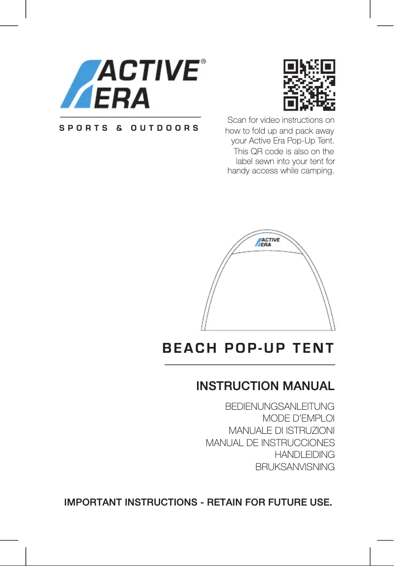 Page 1 de la notice Manuel utilisateur Active Era PT-02