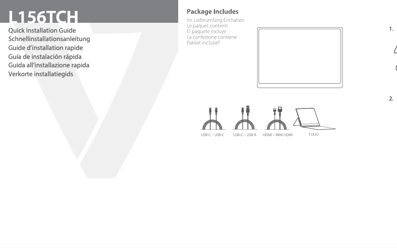 Página 1 del manual Guía de inicio rápido V7 L156TCH