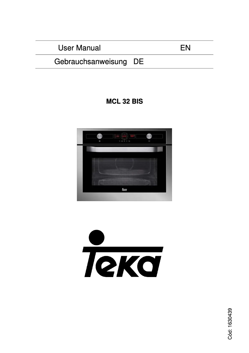 Page 1 de la notice Manuel utilisateur Teka MCL 32 BIS