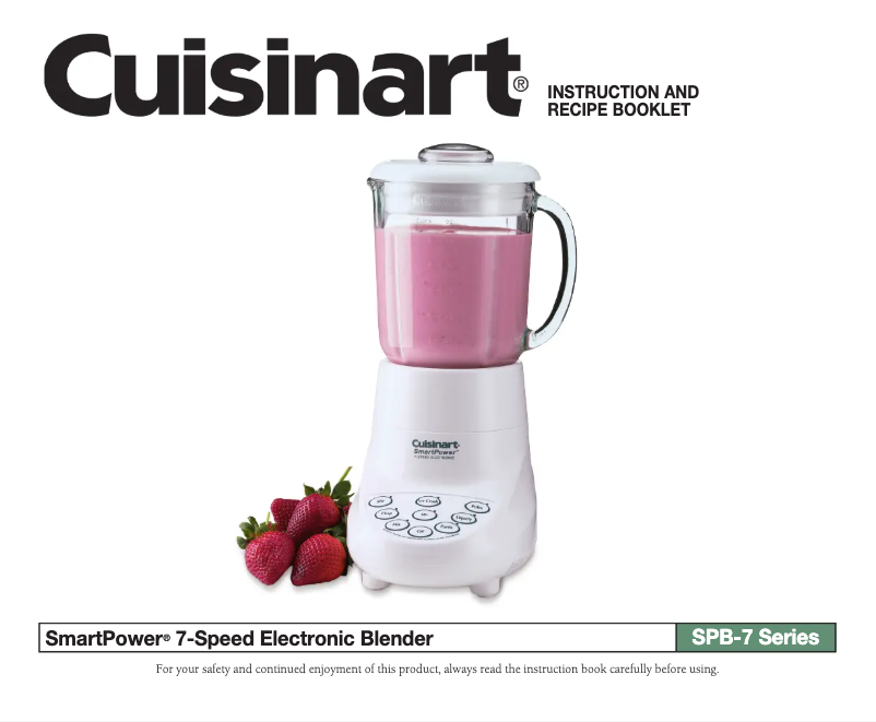 Page n°1 - Manuel utilisateur Cuisinart SmartPower SPB-7
