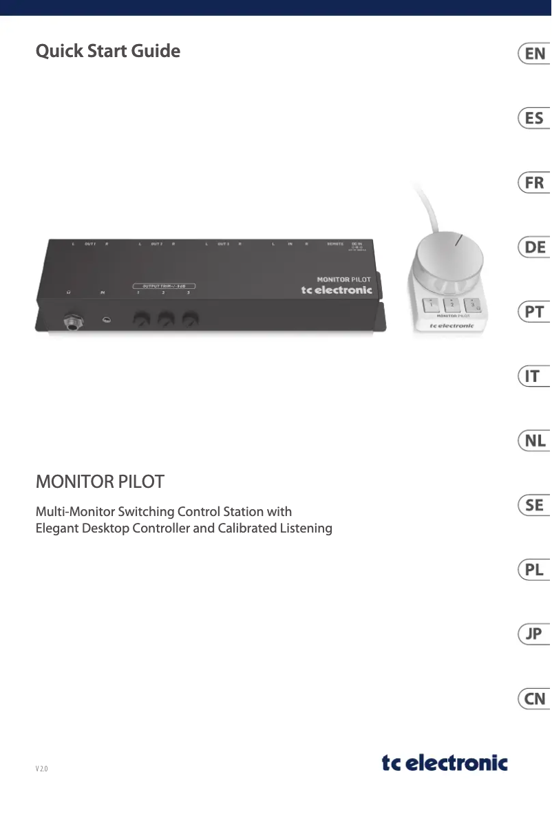 Image de la première page du manuel de l'appareil Monitor Pilot