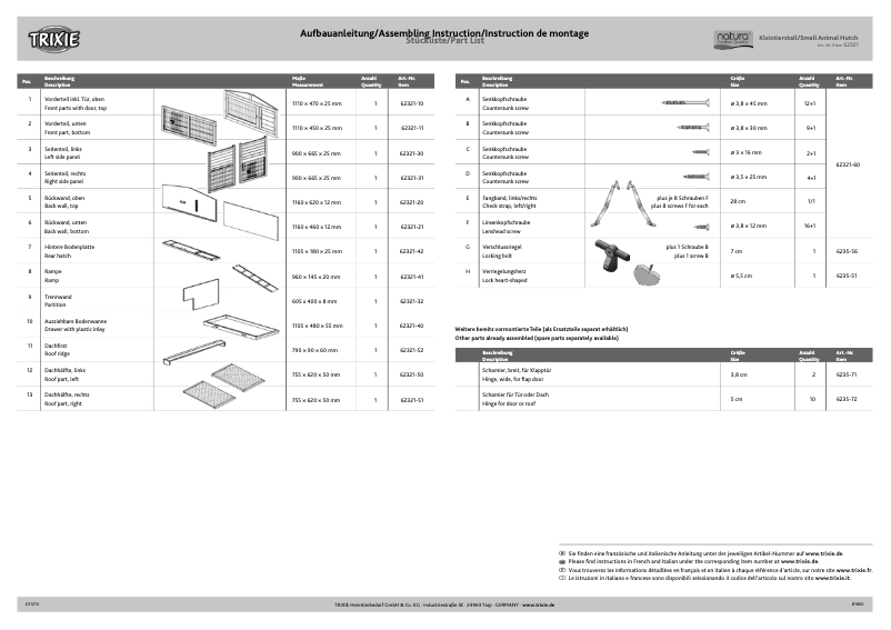 Image de la première page du manuel de l'appareil 62321