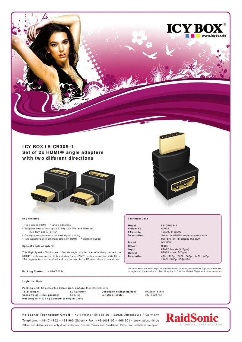 Page n°1 - Manuel utilisateur Icy Box IB-CB009-1