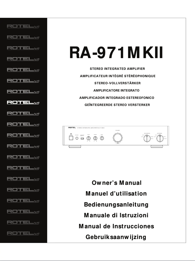 Page n°1 - Manuel utilisateur Rotel RA-971 MKII