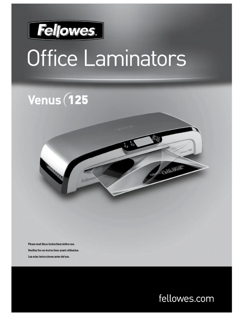 Página 1 del manual Manual de usuario Fellowes Venus VL-125