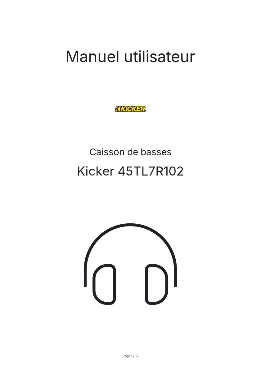 Image de la première page du manuel de l'appareil 45TL7R102
