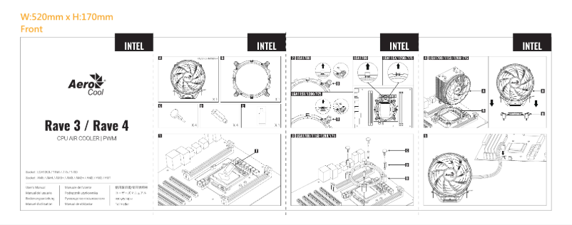 Page 1 de la notice Manuel utilisateur AeroCool Rave 4