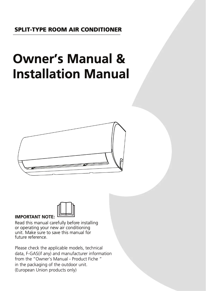 Image de la première page du manuel de l'appareil MSAFBU-12HRDN8-QRD0FGW