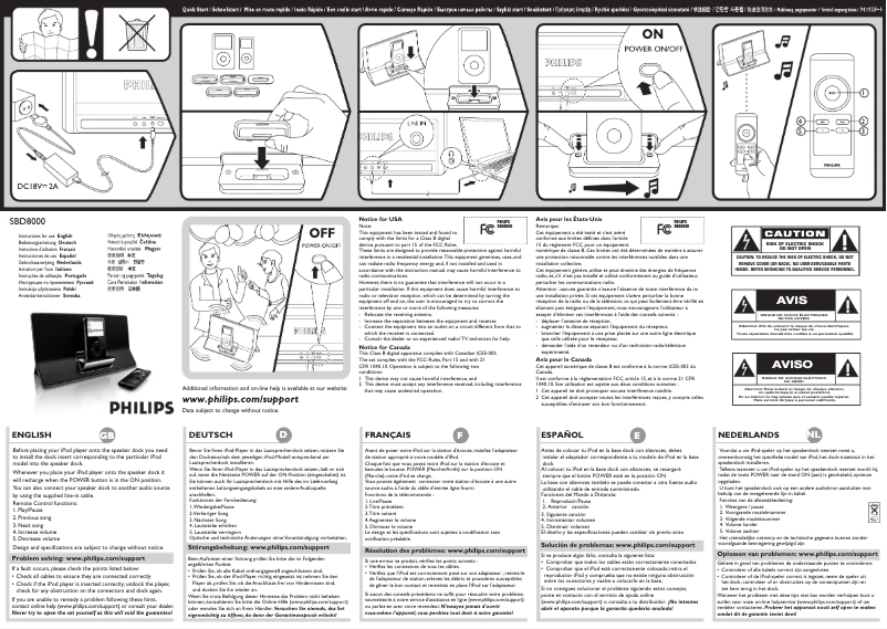 Image de la première page du manuel de l'appareil SBD8000