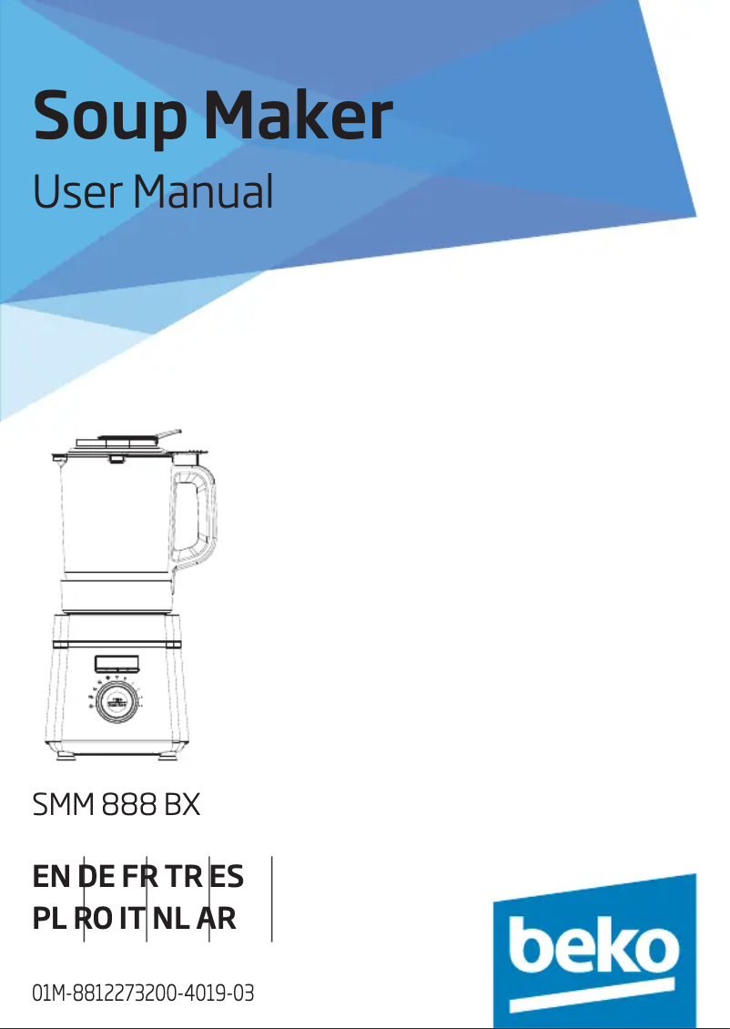 Image de la première page du manuel de l'appareil SMM888BX