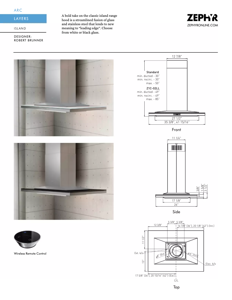 Page n°1 - Fiche technique Zephyr ALLM90BBX