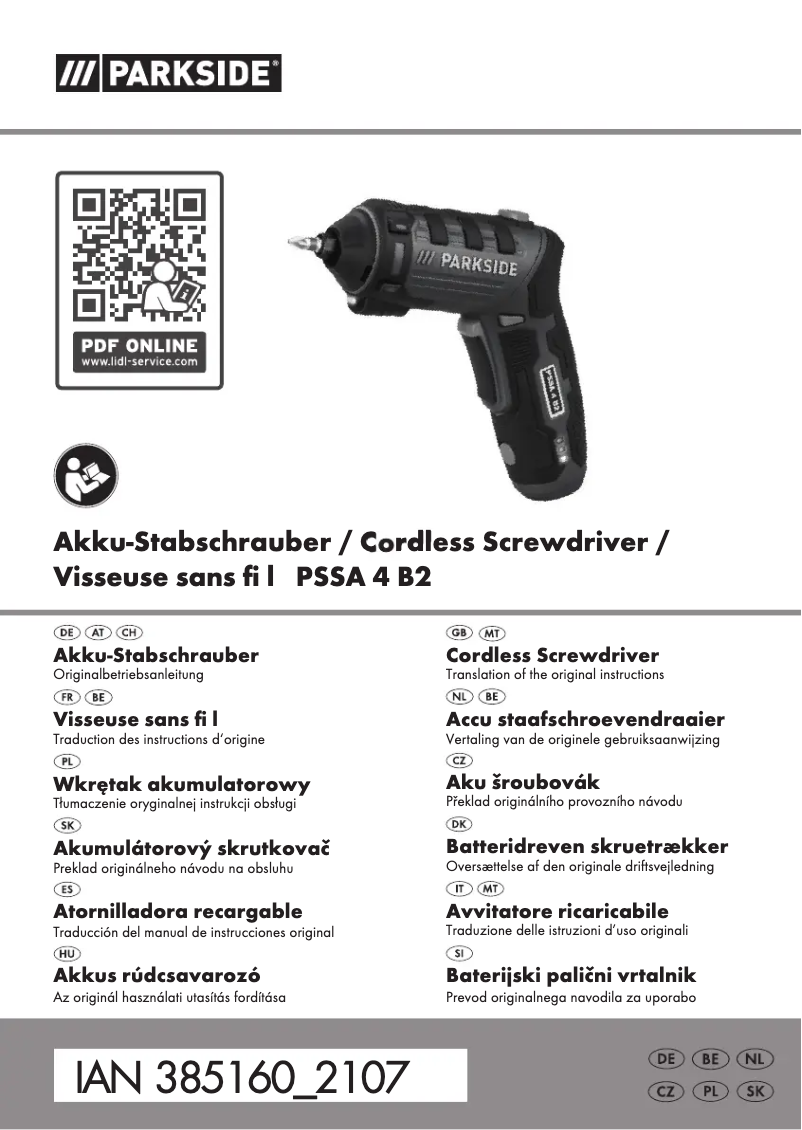 Image de la première page du manuel de l'appareil PSSA 3.6 C3