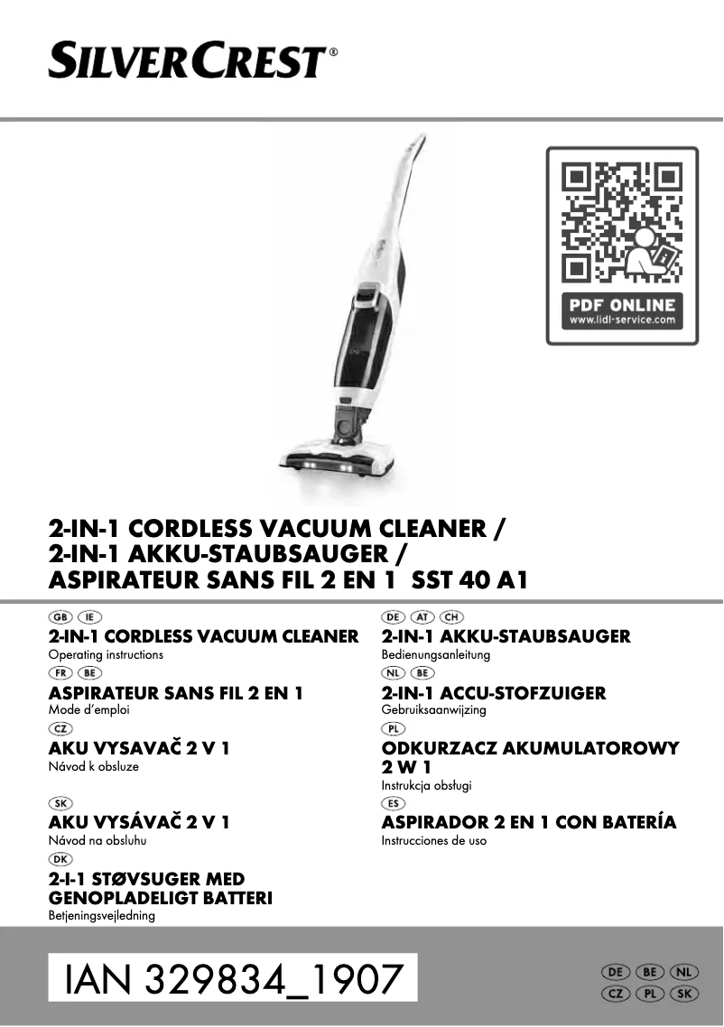 Page 1 de la notice Manuel utilisateur SilverCrest SST 40 A1