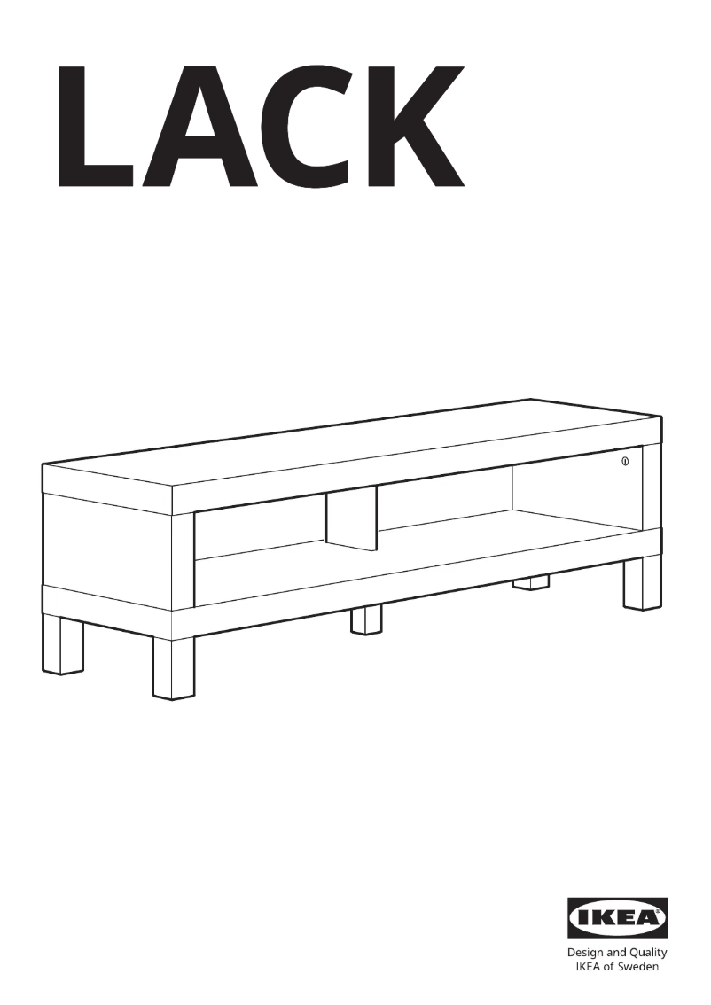 Page 1 de la notice Manuel utilisateur Ikea LACK 504.988.94
