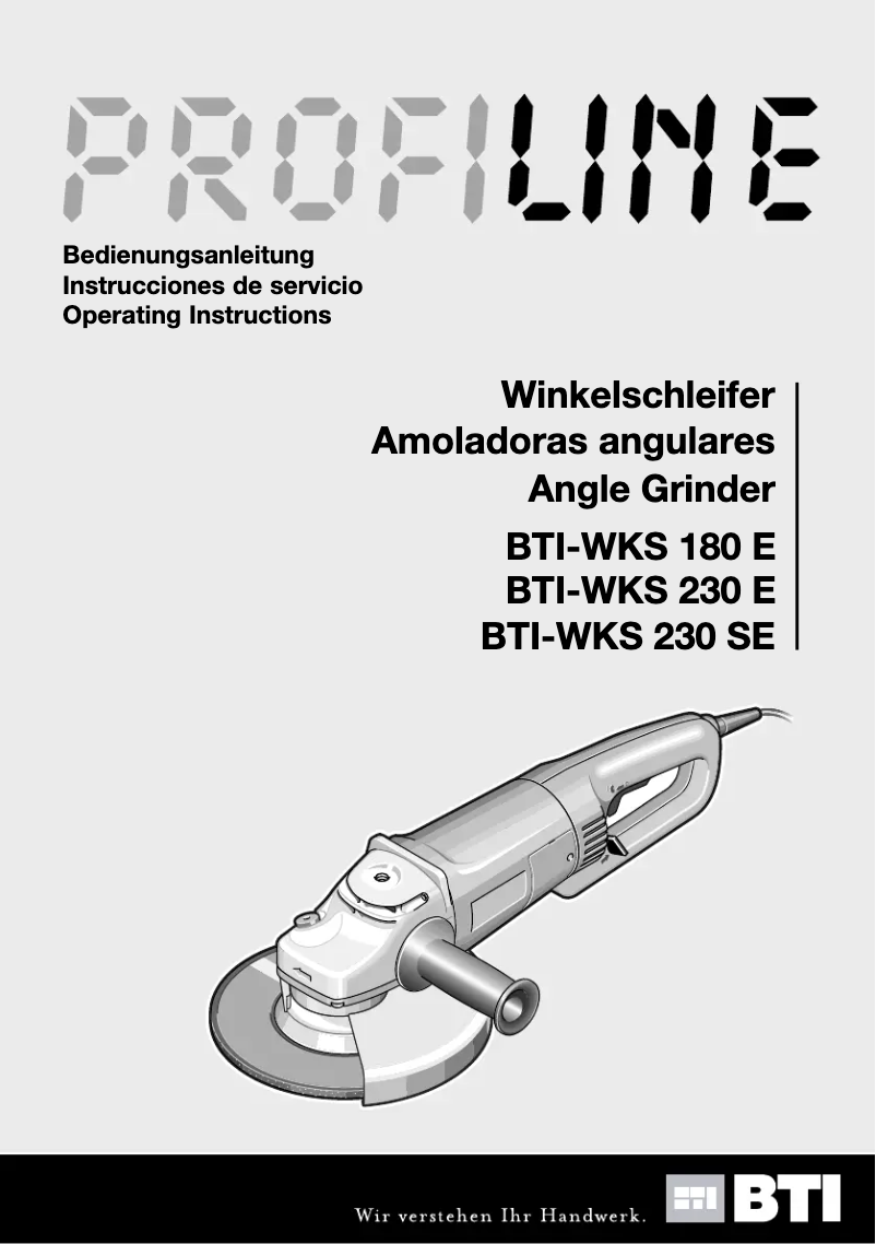 Page n°1 - Manuel utilisateur BTI WKS 230 SE