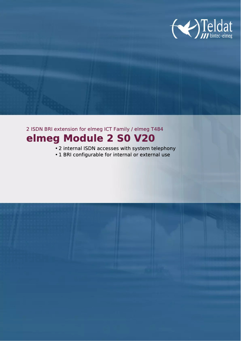 Page 1 de la notice Manuel utilisateur Teldat Module 2 S0 V2.0