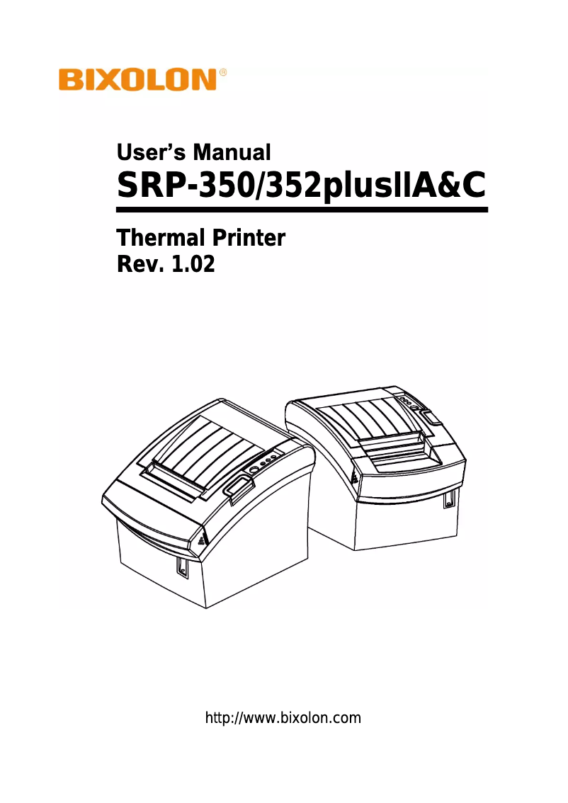 Image de la première page du manuel de l'appareil SRP-352plusII