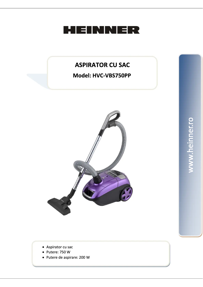 Image de la première page du manuel de l'appareil HVC-VBS750PP