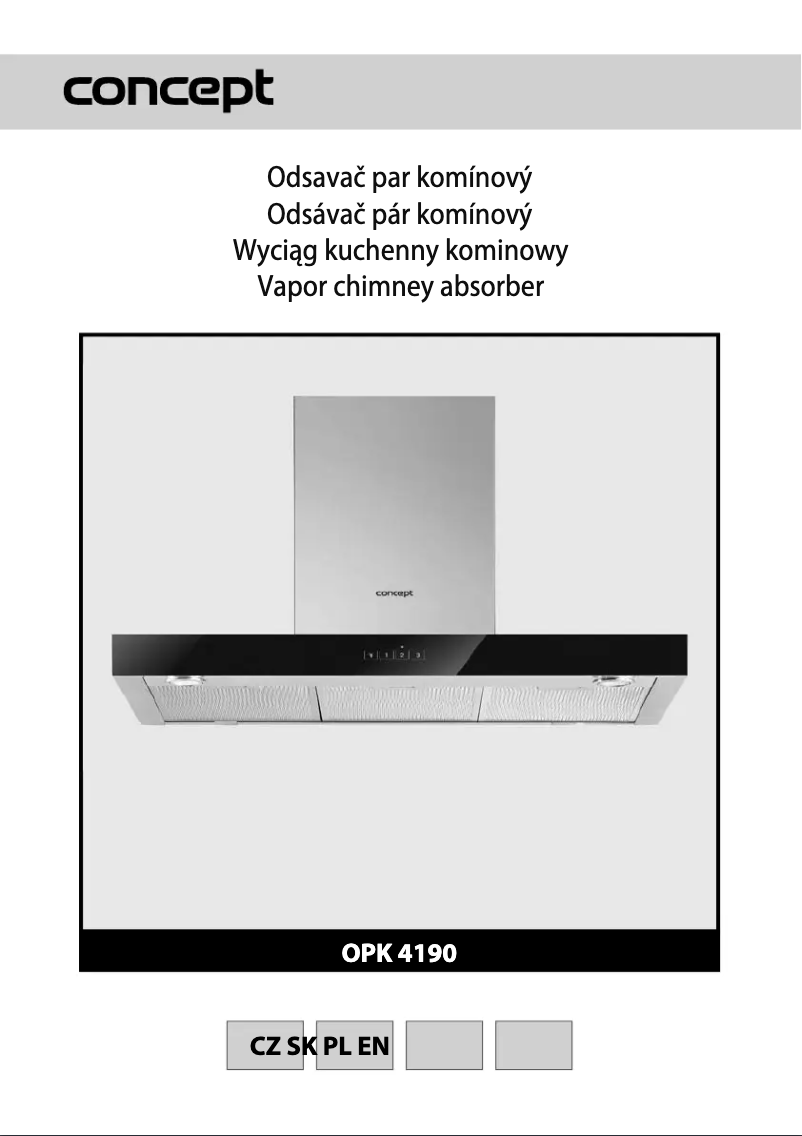 Page 1 de la notice Manuel utilisateur Concept OPK-4190