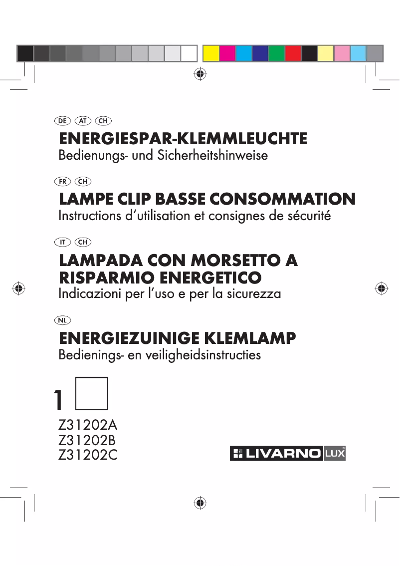 Image de la première page du manuel de l'appareil Z31202A