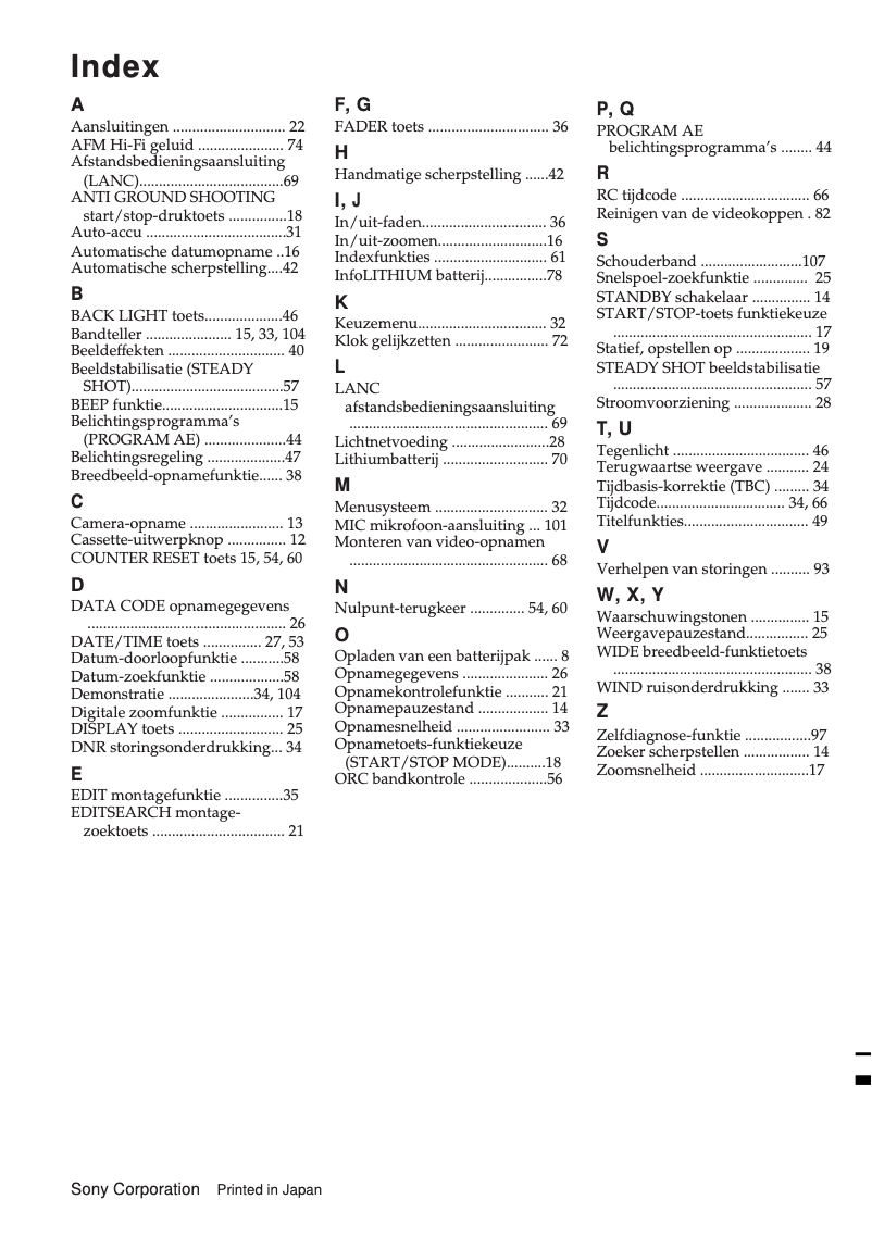 Image de la première page du manuel de l'appareil CCD-TR820E