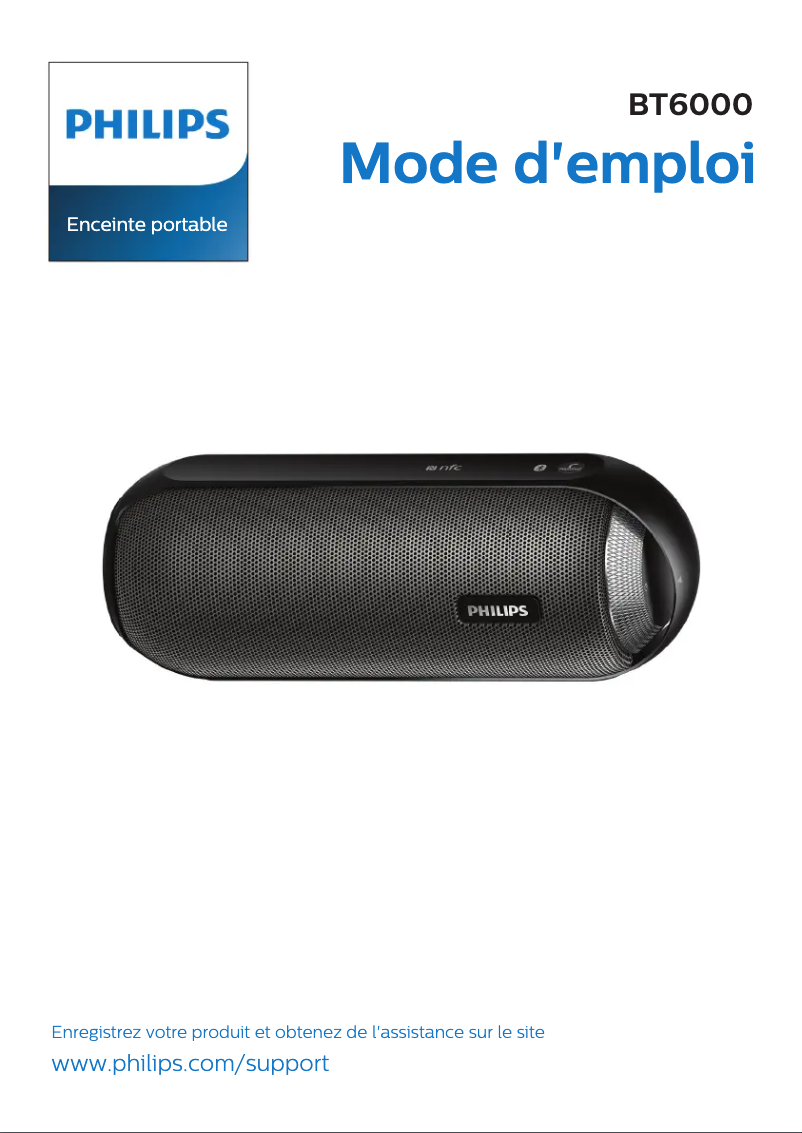 Page 1 de la notice Manuel utilisateur Philips BT6000