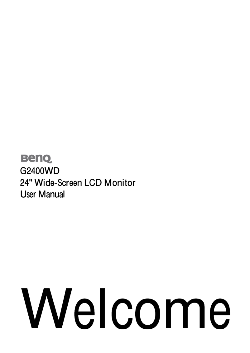 Image de la première page du manuel de l'appareil G2400WD