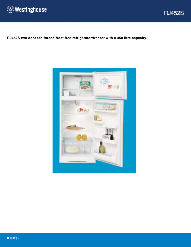 Image de la première page du manuel de l'appareil RJ452S