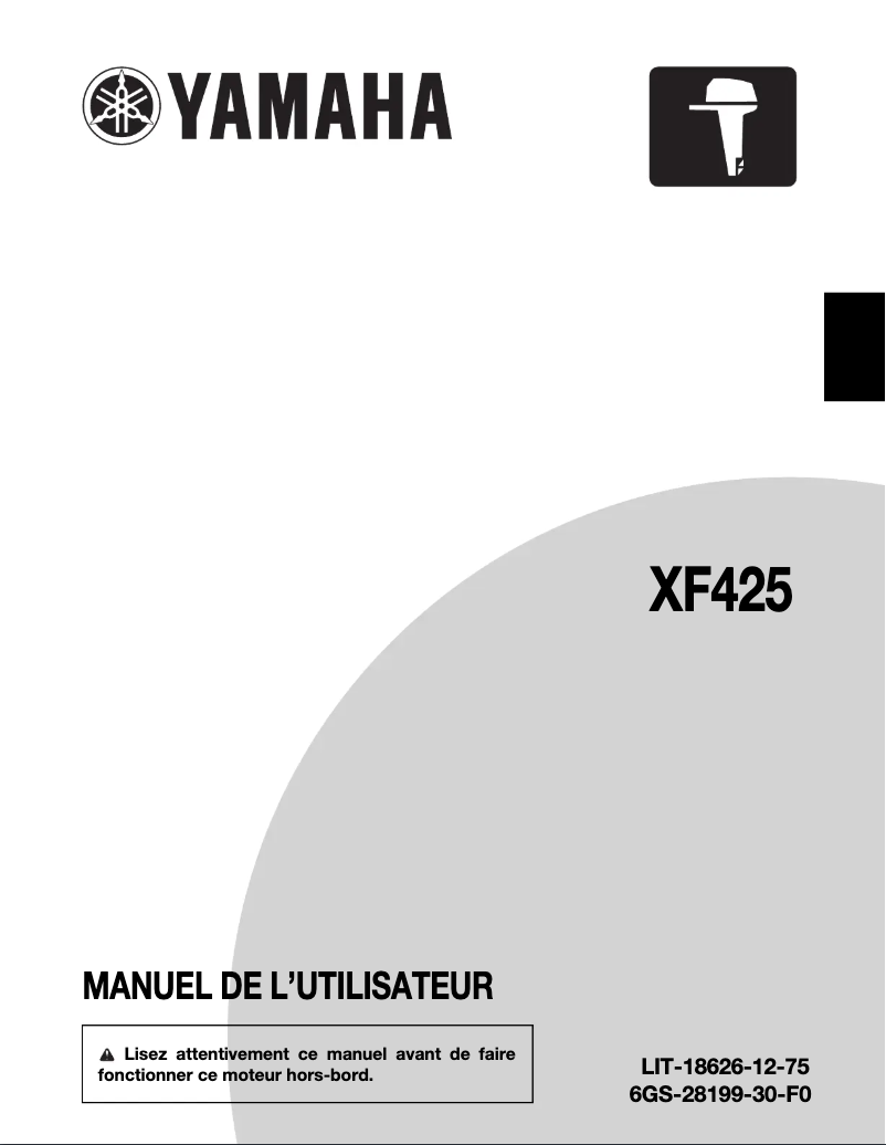 Image de la première page du manuel de l'appareil XF425 (2020)