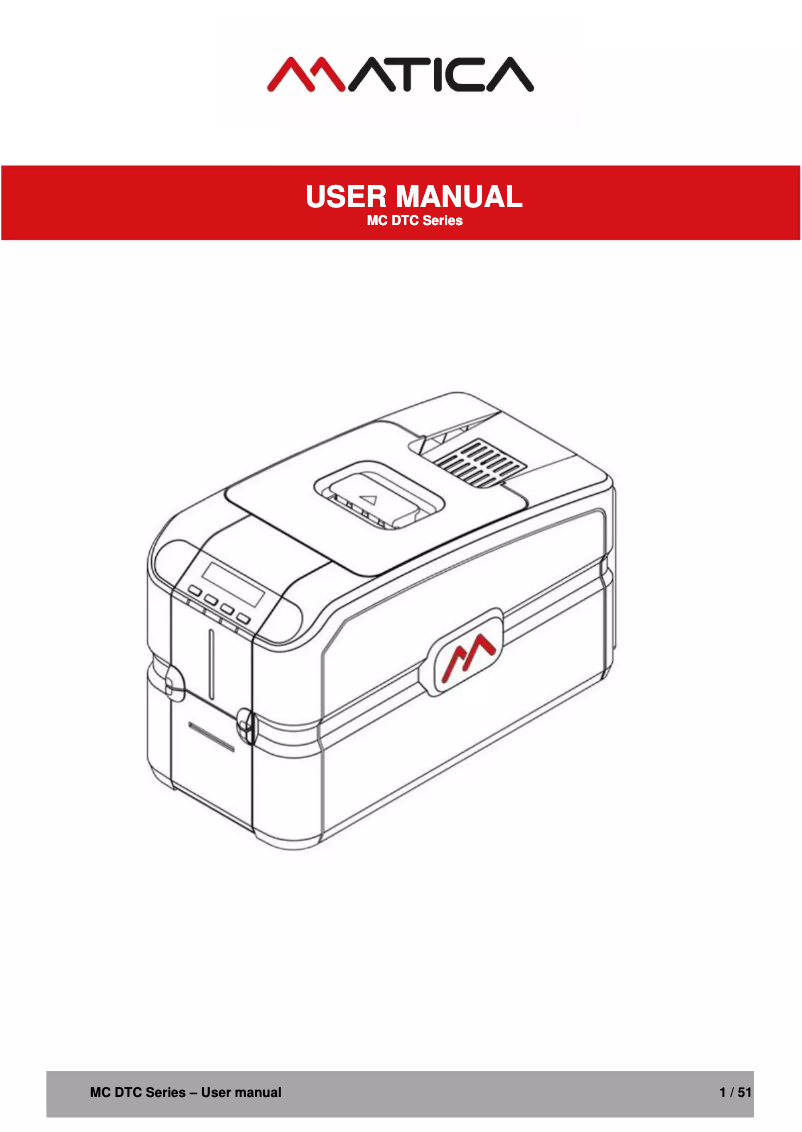 Page n°1 - Manuel utilisateur Matica MC210