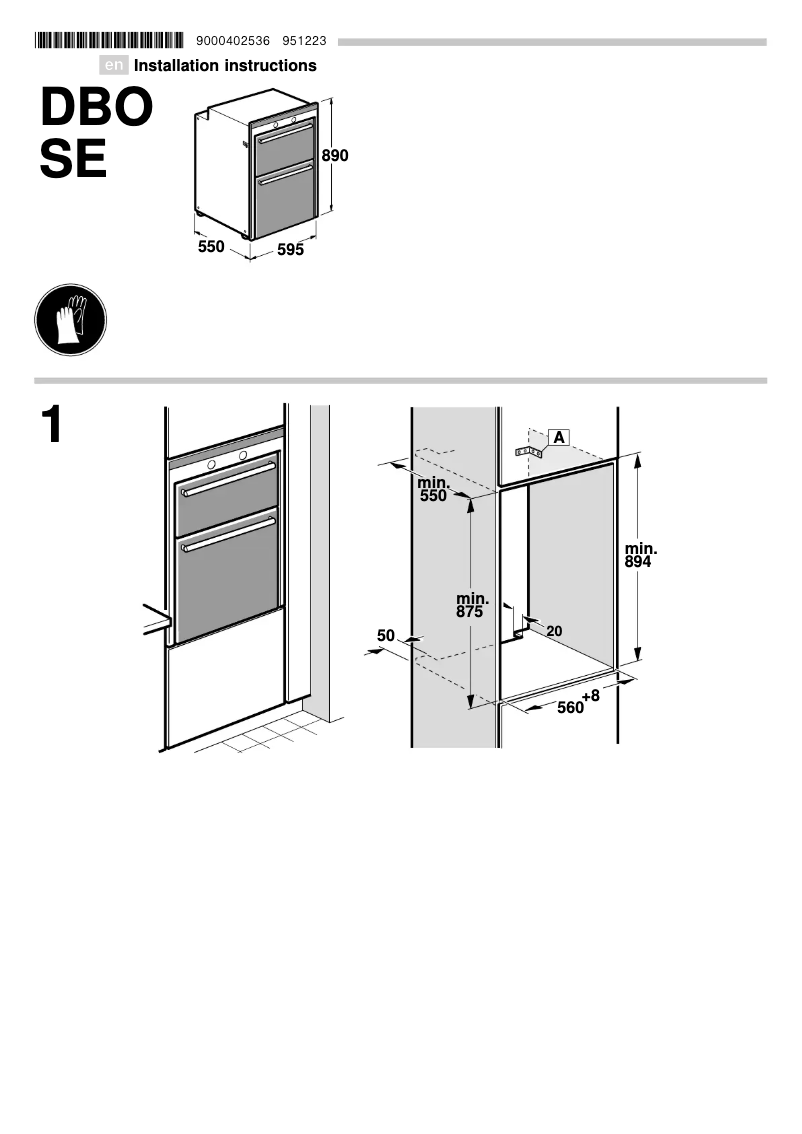 Page 1 de la notice Guide d'installation Siemens HB55MB550B