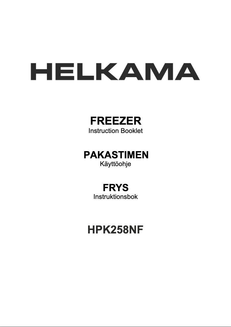 Page 1 de la notice Manuel utilisateur Helkama HPK258NF
