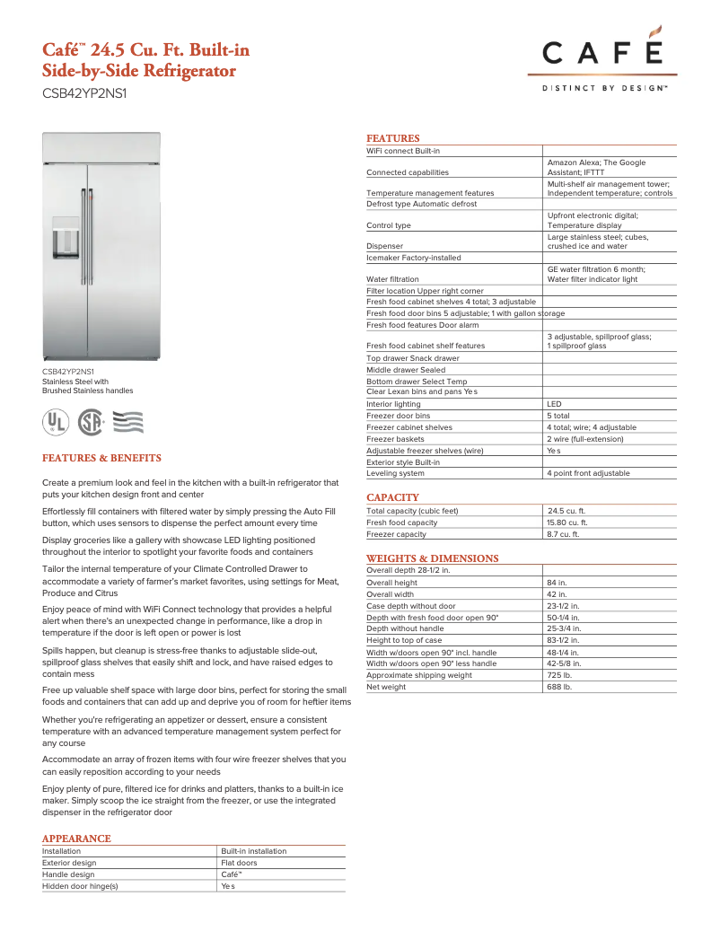 Image de la première page du manuel de l'appareil CSB42YP2NS1