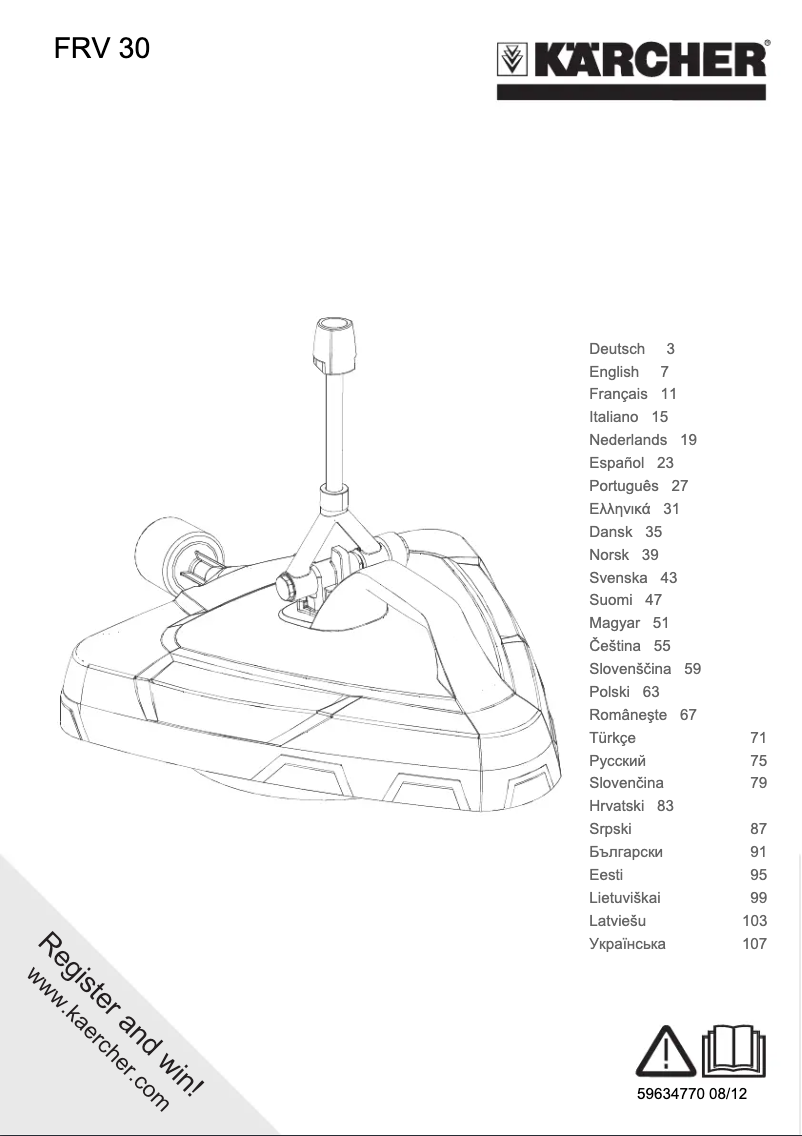 Image de la première page du manuel de l'appareil FRV 30