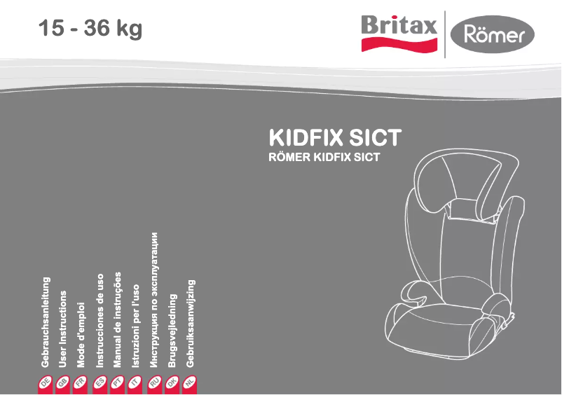 Page 1 de la notice Manuel utilisateur Britax-Römer Kidfix SICT