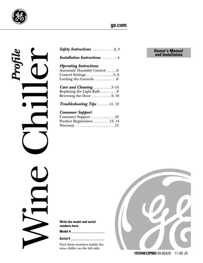 Imagen de la primera página del manual del dispositivo Profile PWR04FANBB