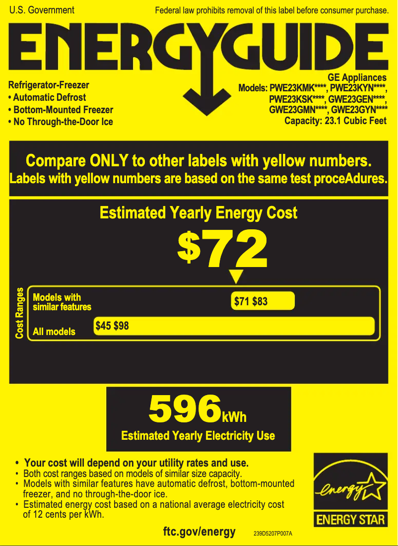 Image de la première page du manuel de l'appareil GYE22GENDS