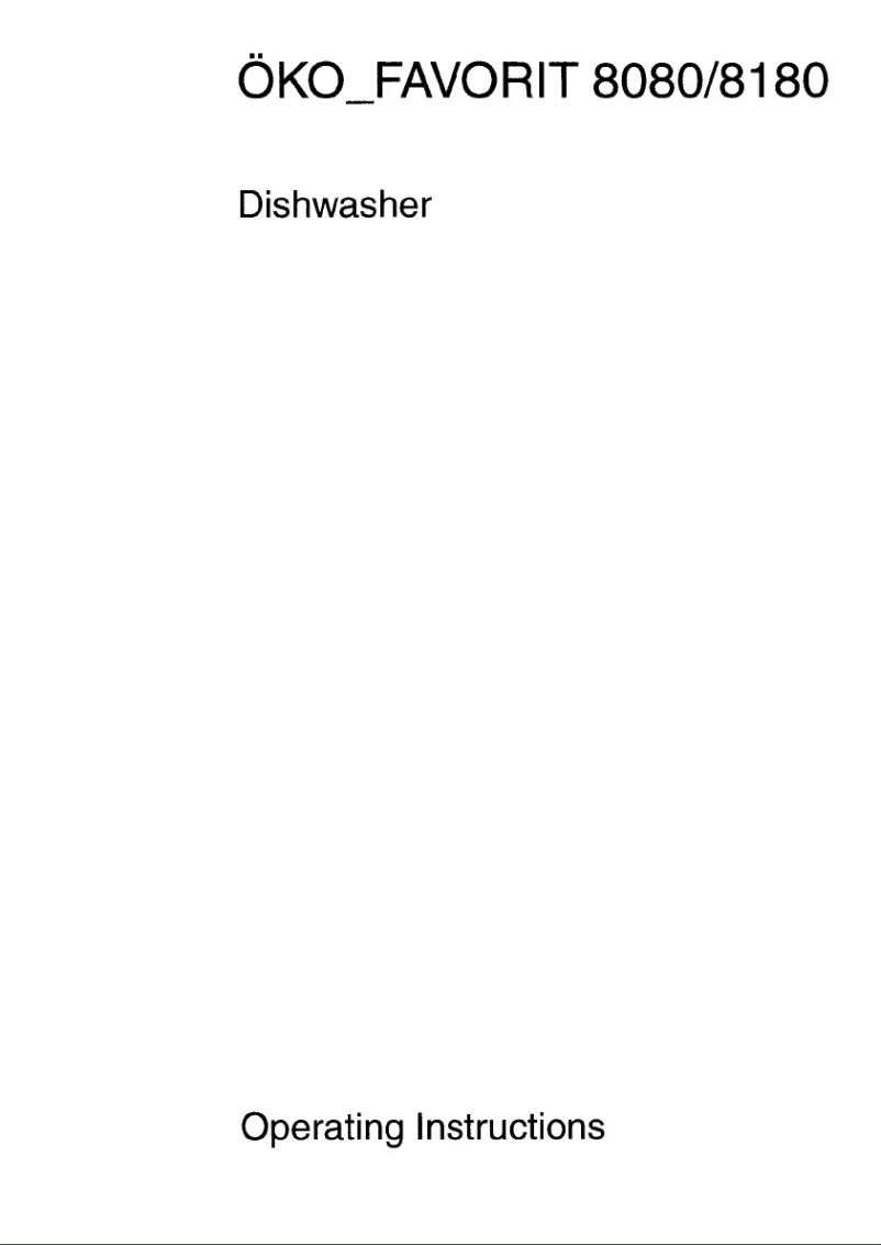 Image de la première page du manuel de l'appareil Favorit 8080 BIO W