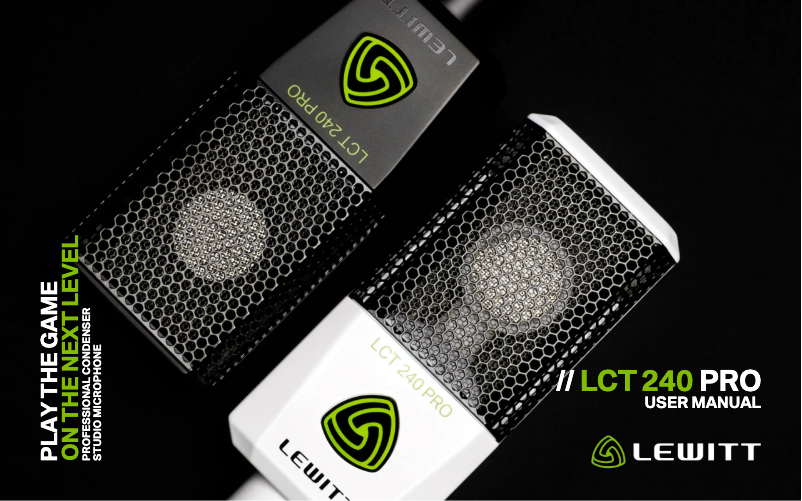 Página 1 del manual Manual de usuario Lewitt LCT-240 Pro